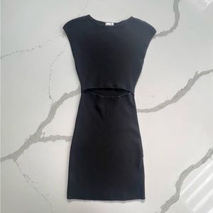 Aritzia Wilfred Cut-Out Knit Mini Dress